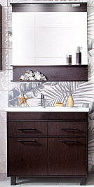 Бриклаер Мебель для ванной Чили 90 венге – фотография-1